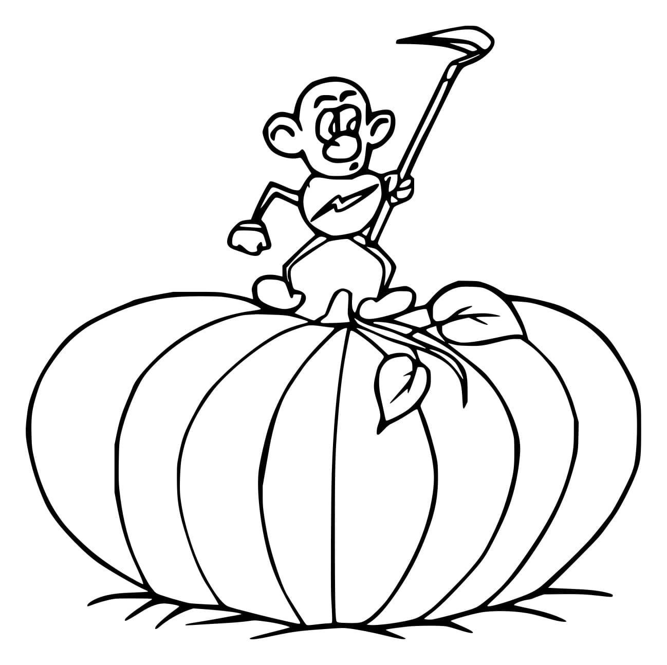 Con Khỉ Và Quả Bí Ngô