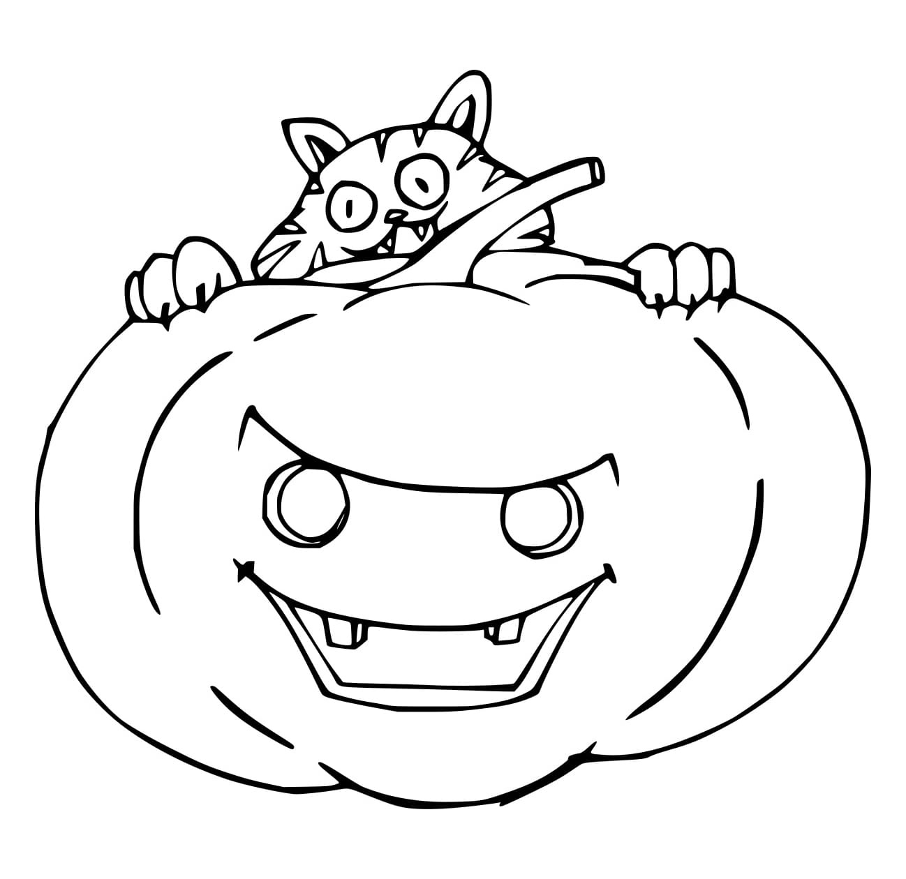 Con Mèo Và Quả Bí Ngô