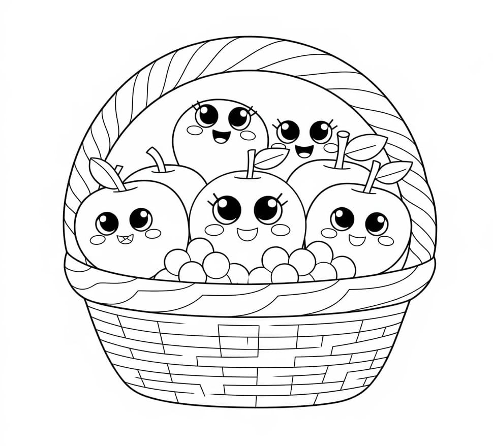 Giỏ Hoa Quả Đáng Yêu