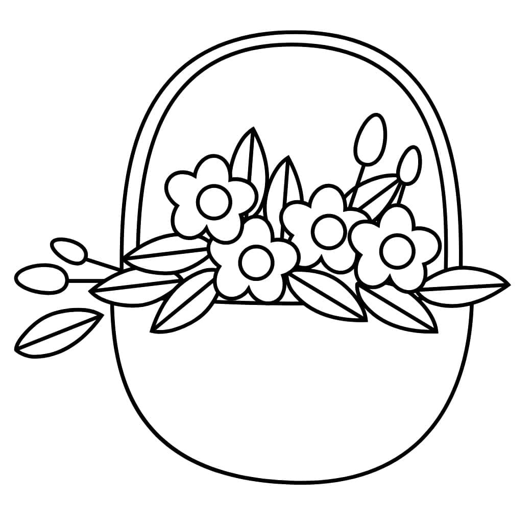 Giỏ Hoa Rất Đơn Giản