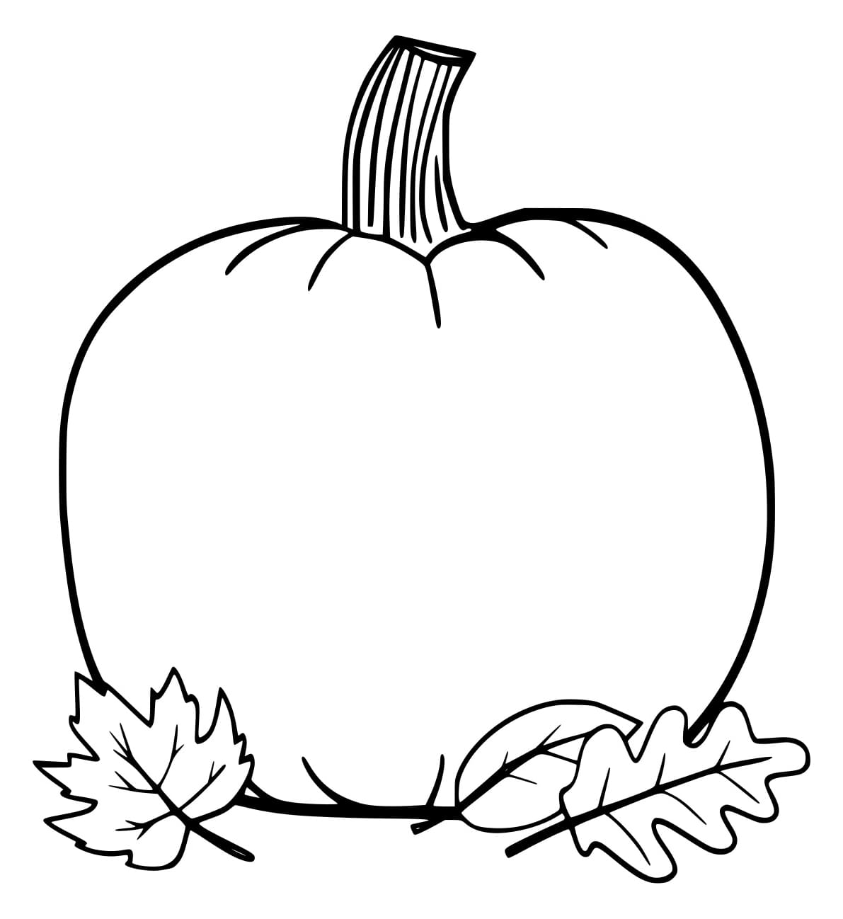 Quả Bí Ngô Và Lá Đơn Giản