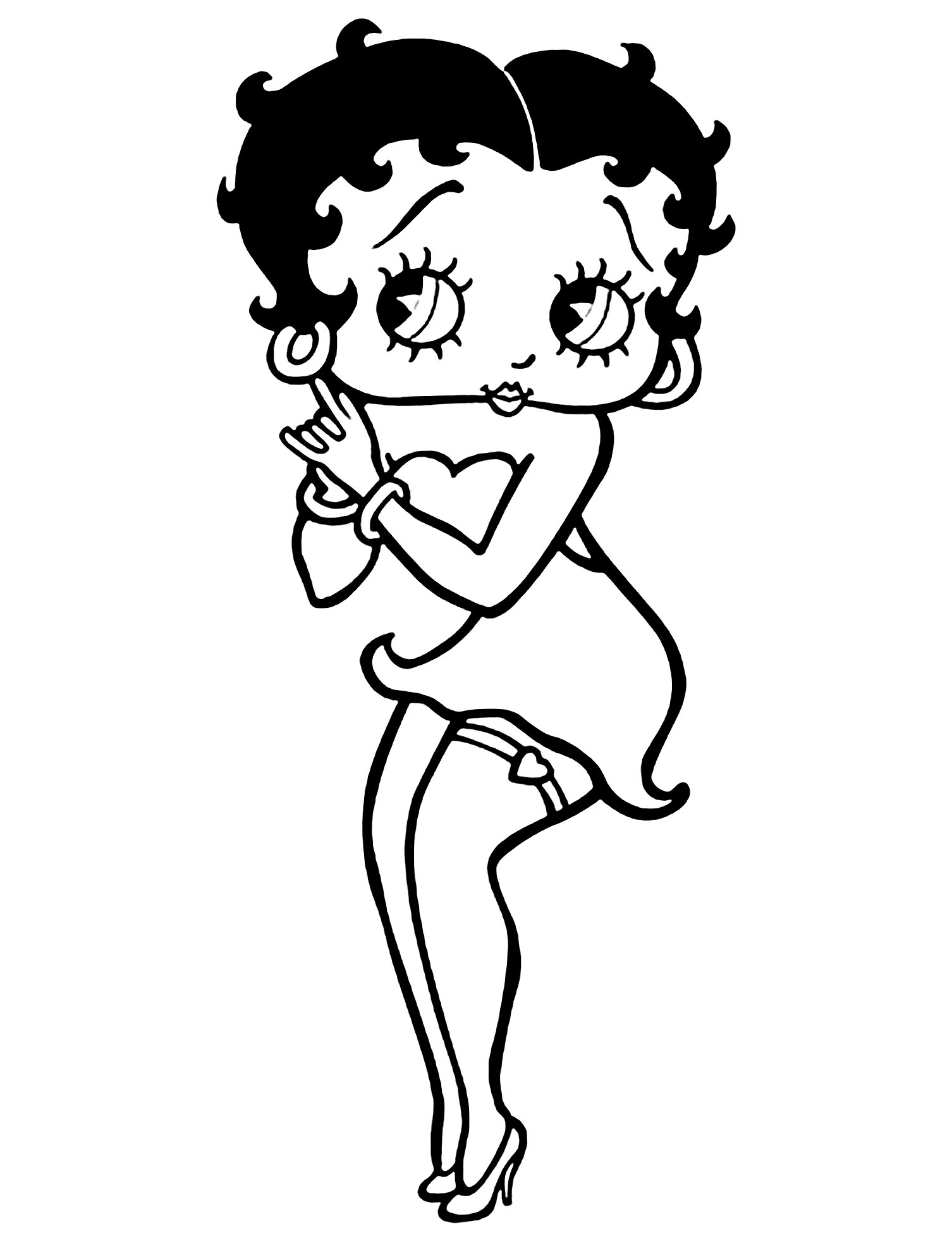 betty boop đang cười