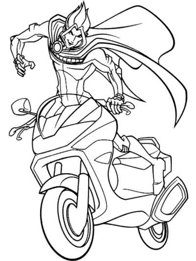 brandon đang đi xe máy