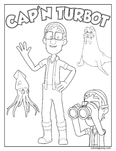 Trang Tô Màu Cap'n Turbot