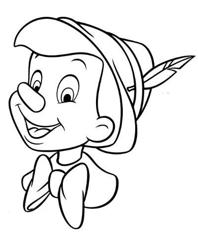 cậu bé pinocchio đang cười