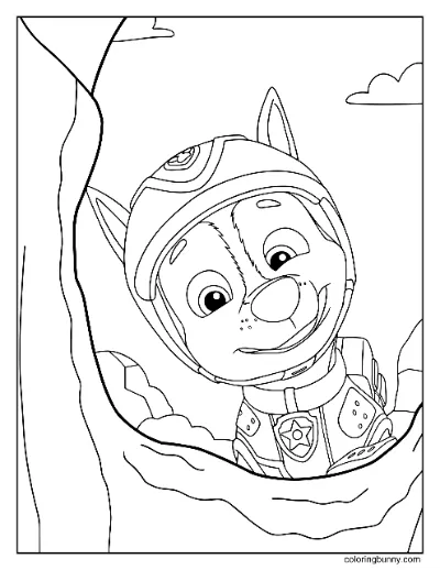 Trang Tô Màu Chase Nhìn Vào Cây