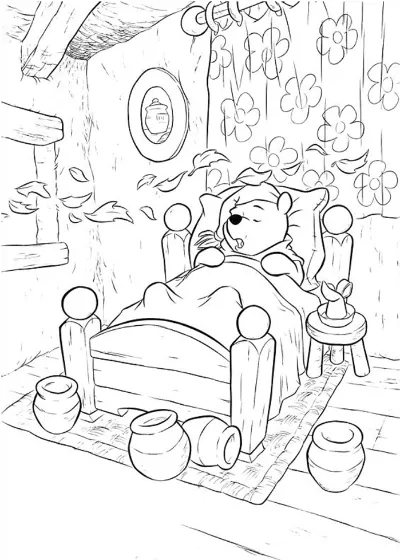 chú gấu pooh đang ngủ