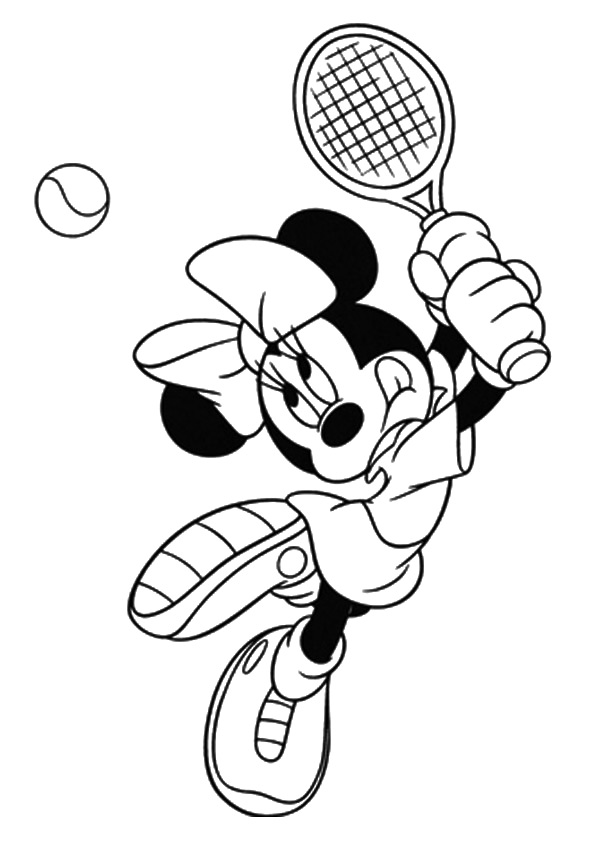 chuột minnie đánh tennis