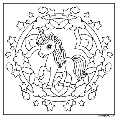 Trang Tô Màu Mandala Kỳ Lân