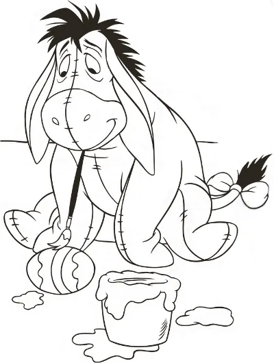 eeyore tô màu quả trứng phục sinh