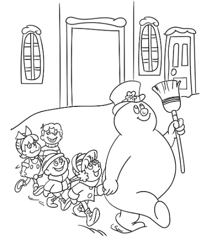 frosty chơi với các bé