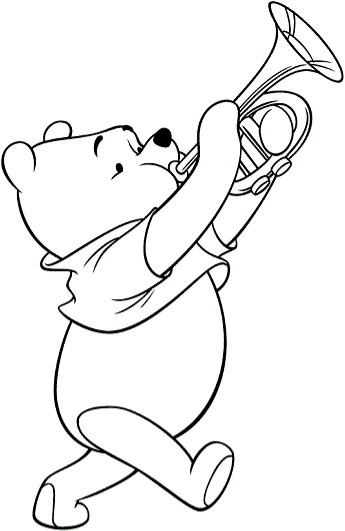gấu pooh thổi kèn trumpet