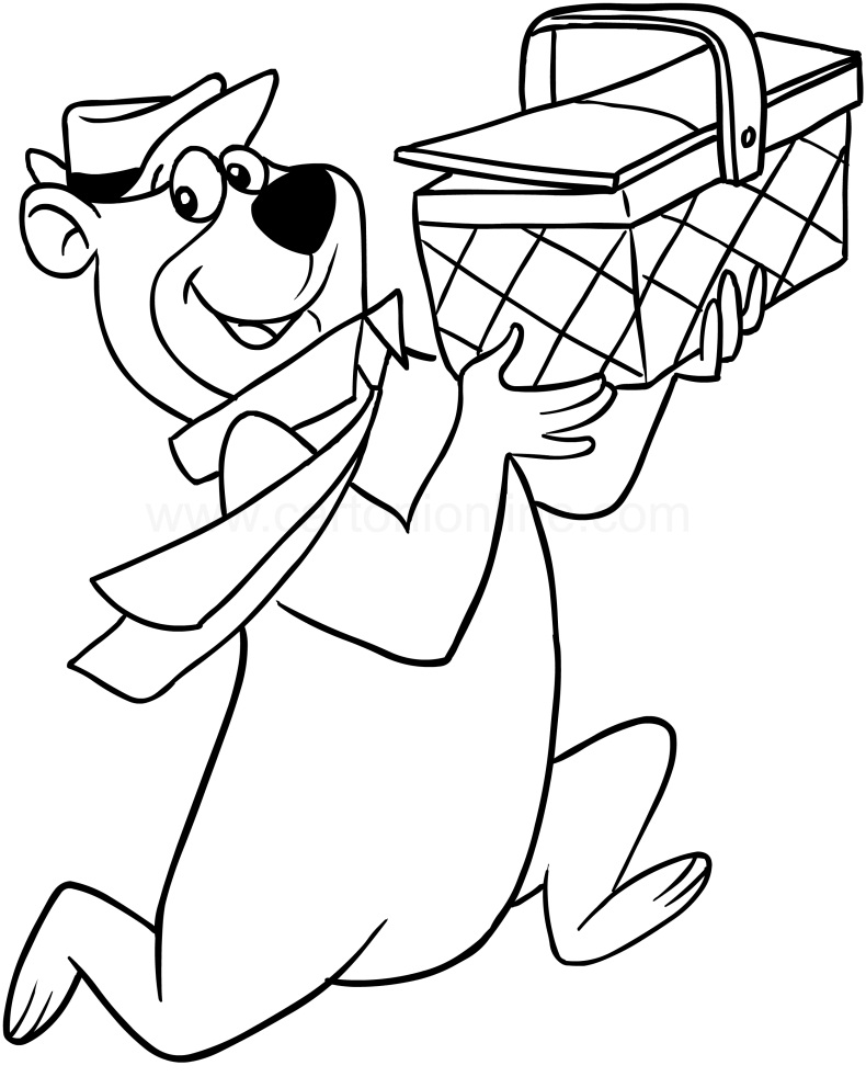 gấu yogi và giỏ đồ ăn picnic