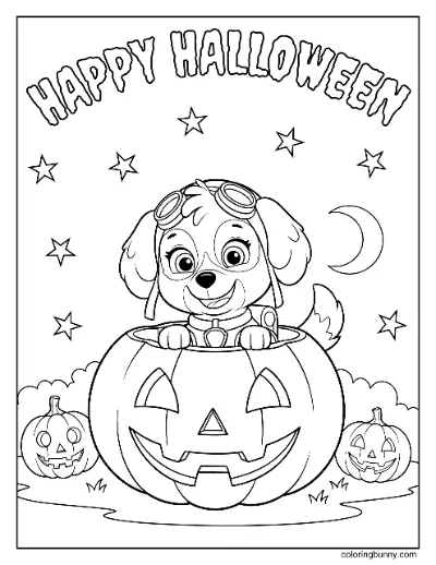 Trang Tô Màu Halloween Skye