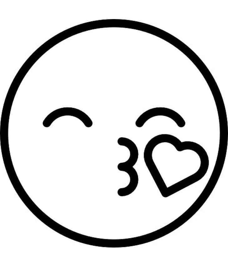 khuôn mặt thổi ra trái tim đáng yêu