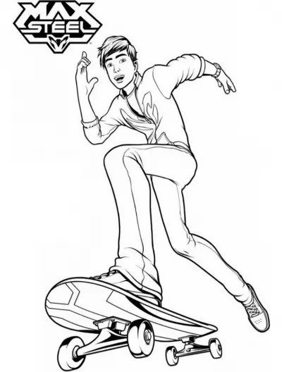 maxwell đang trượt ván