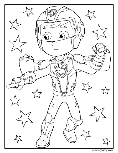 Trang Tô Màu Mighty Pups Ryder