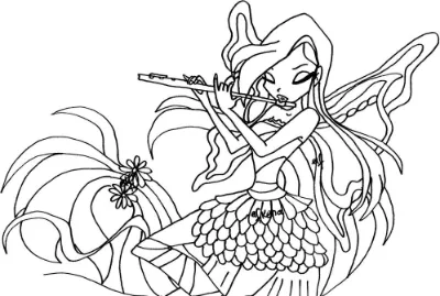 musa đang thổi sáo