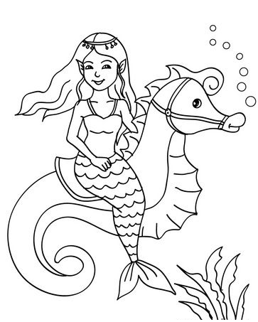 nàng tiên cá trên con cá ngựa
