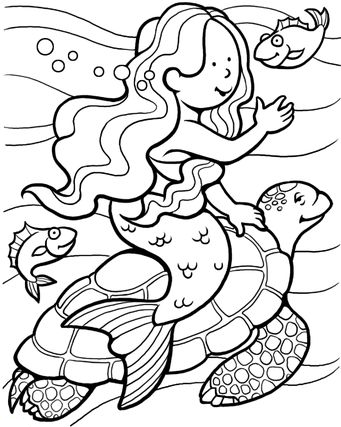 nàng tiên cá trên rùa biển