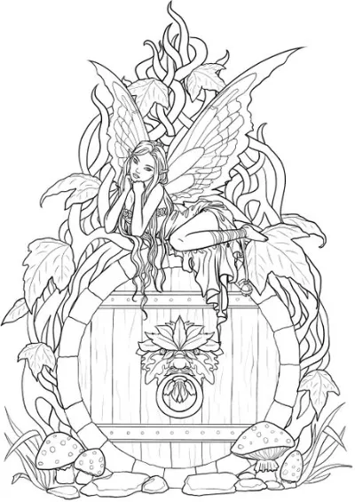 nàng tiên trên cánh cửa tròn