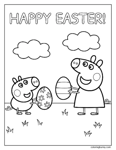 Peppa Pig và George Heo Mừng Lễ Phục Sinh