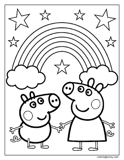 Peppa Pig và George Với Cầu Vồng