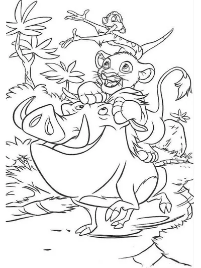 pumbaa, simba và timon