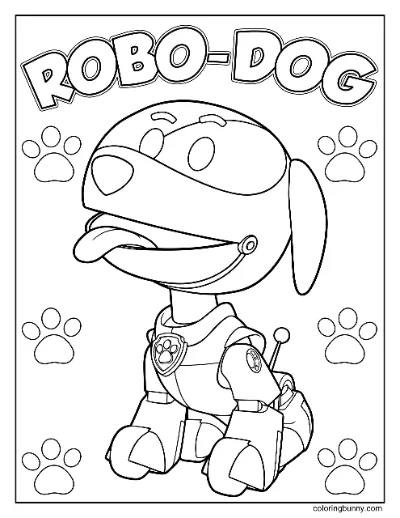 Trang Tô Màu Robo-Dog