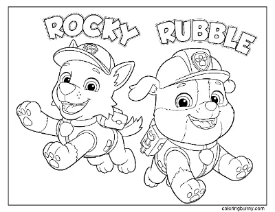 Trang Tô Màu Rocky và Rubble