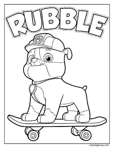 Trang Tô Màu Rubble Trên Ván Trượt