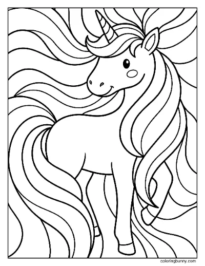 Trang Tô Màu Bờm Kỳ Lân Chảy Đơn Giản