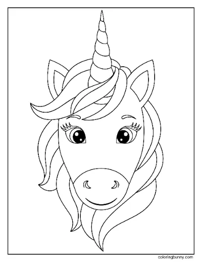 Trang Tô Màu Khuôn Mặt Kỳ Lân Đơn Giản