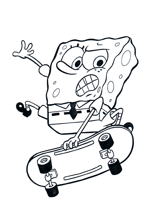 spongebob trượt ván