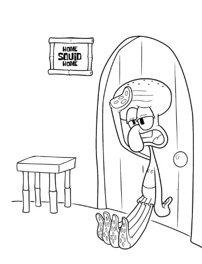 squidward mệt mỏi