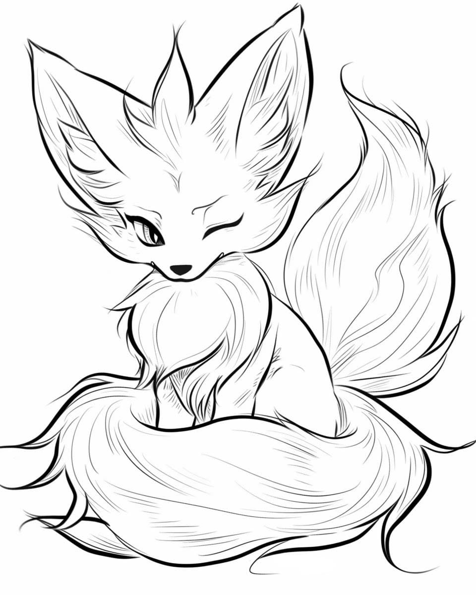 Tô Màu Cáo Chín Đuôi