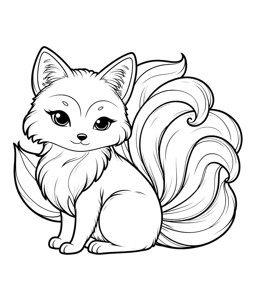 Cáo Chín Đuôi Dễ Thương