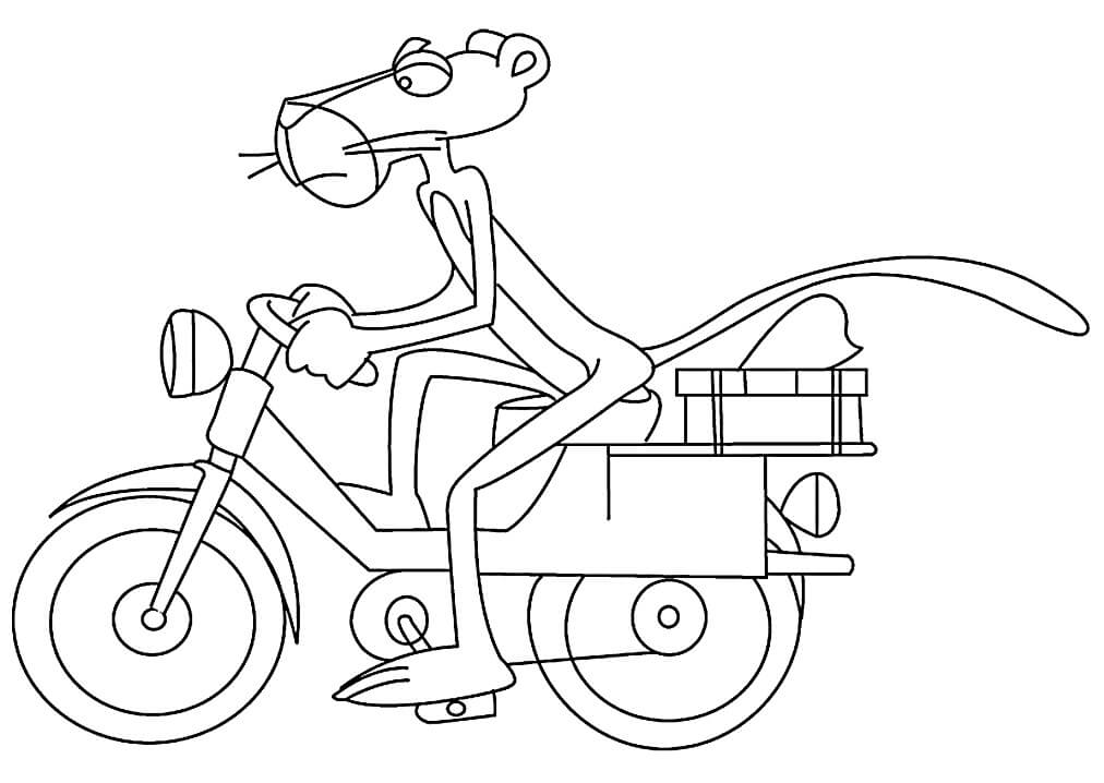 Chú Báo Hồng Trên Xe Máy