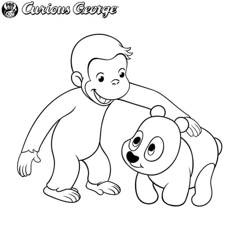 Curious George with a Bear