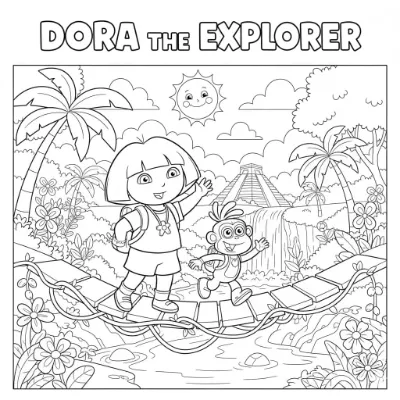 Cô Bé Dora Đang Đi Thám Hiểm Qua Cầu