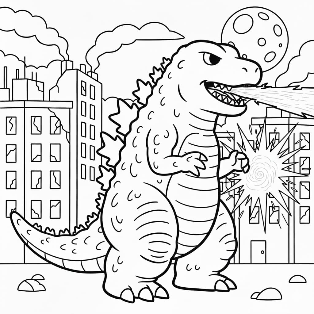 Godzilla Bắn Tia Laze