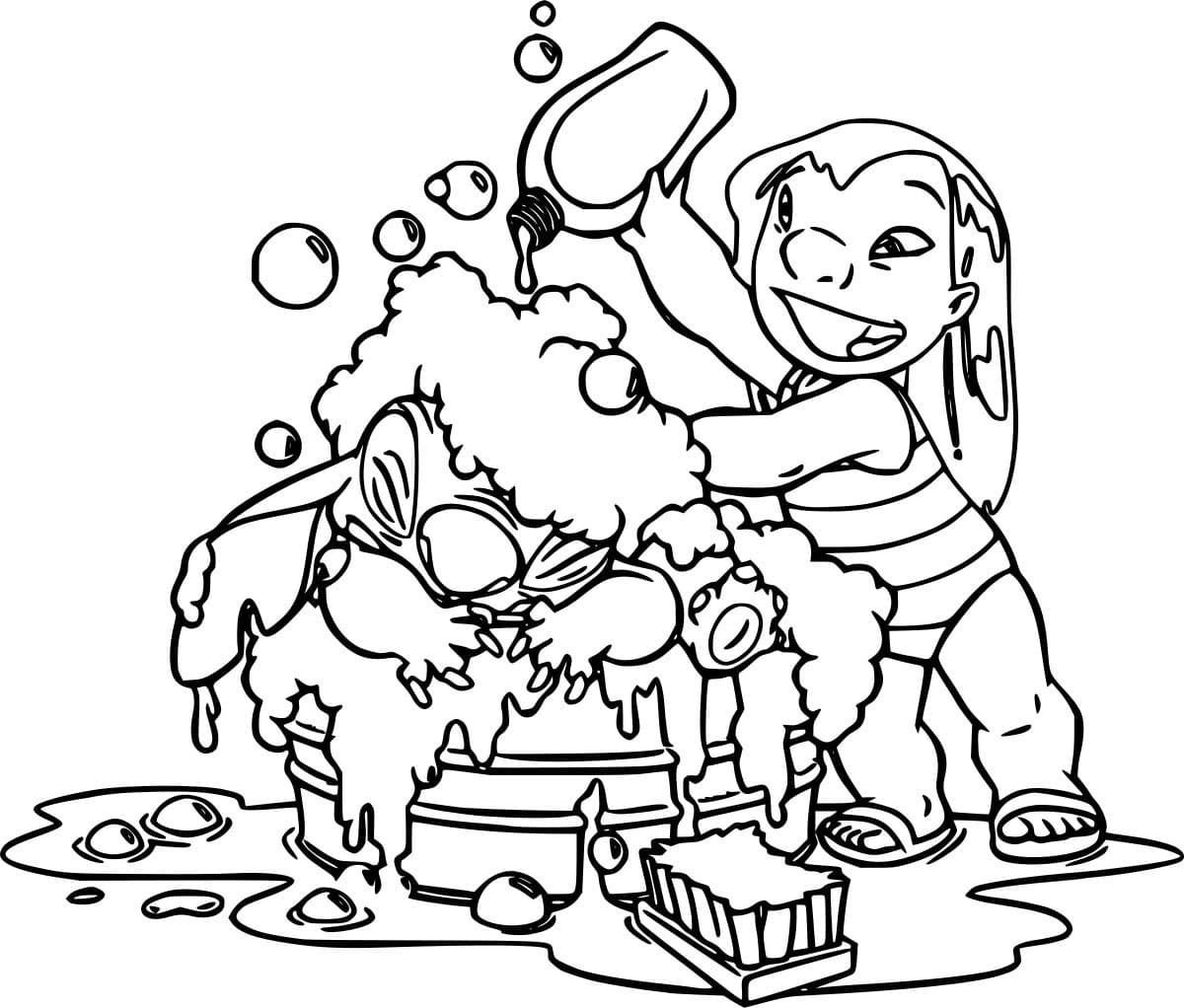 Lilo Tắm Cho Stitch