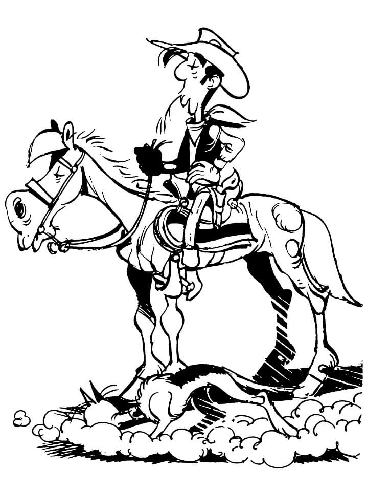 Lucky Luke Cưỡi Ngựa