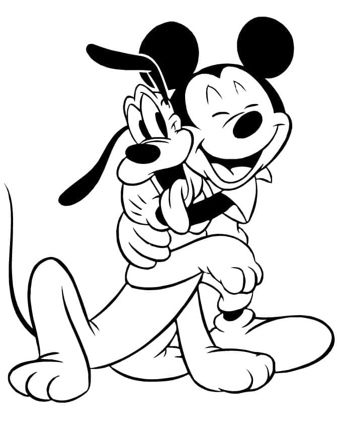 Mickey Ôm Pluto