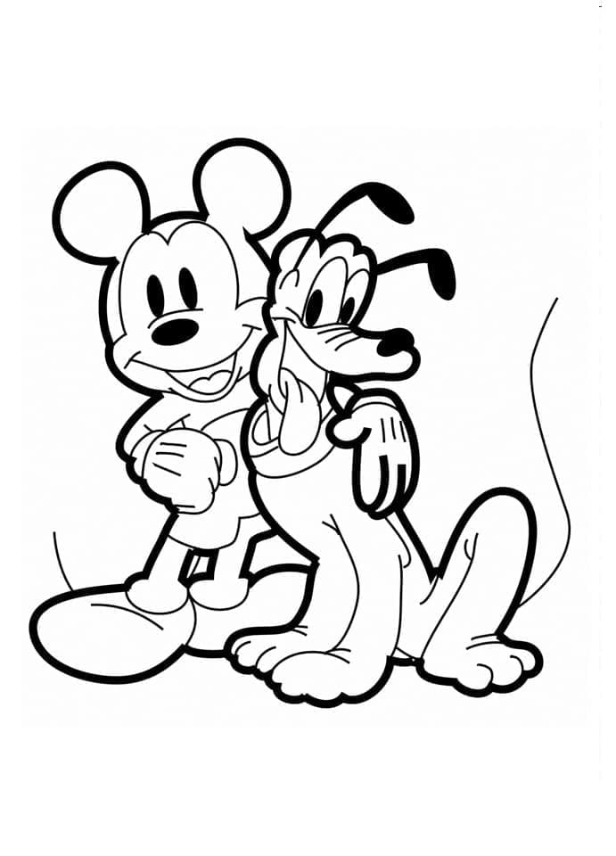 Mickey Với Pluto