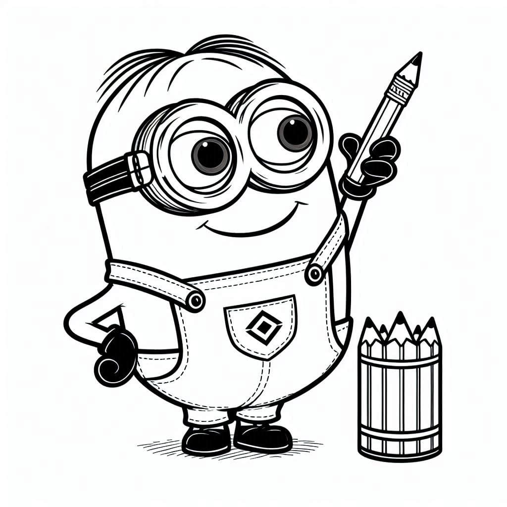 Minion Với Cây Bút Chì