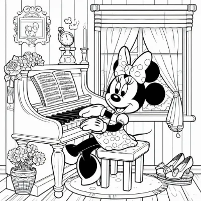 Minnie Chơi Piano