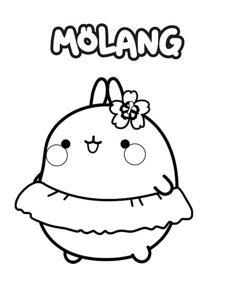 Molang Mặc Váy
