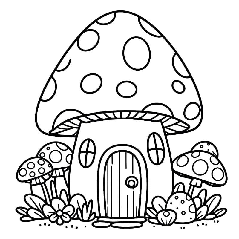 Ngôi Nhà Nấm Cute Đáng Yêu