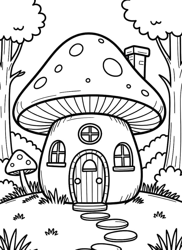 Tô Màu Ngôi Nhà Nấm
